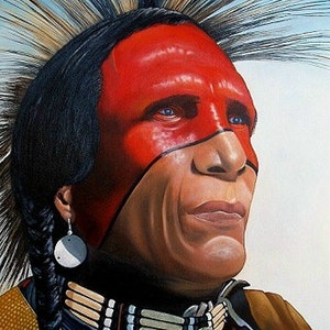 Oil Painting Native American Sioux - Etsy