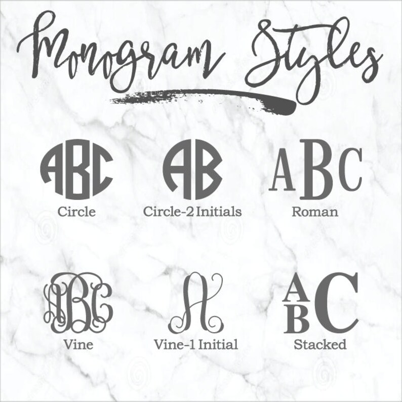 Pacifier Monograms Pacifier Decals Monogram decals Etsy