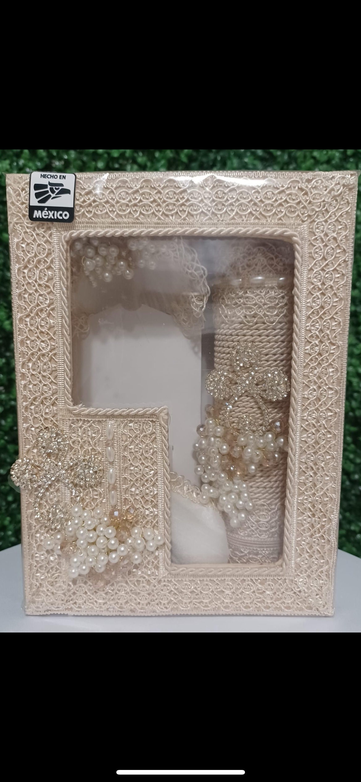 Baptism Candle Set with Luxury Wooden Box