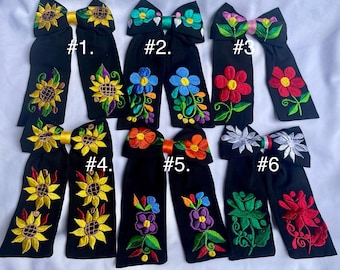 Hand Embroidered Medium Bow