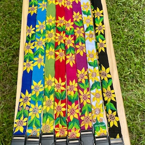 Long Hand Embroidered Artisanal Lanyards Sumflower
