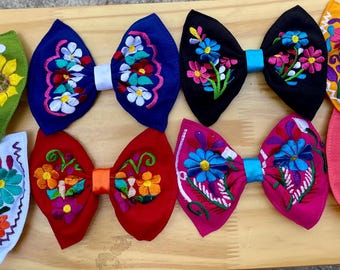 Artisanal Hand Embroidered Small Bows