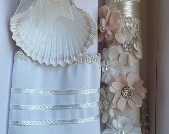 Baptism Candle Set 3 piece CLEARANCE