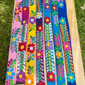 Long Hand Embroidered Artisanal Lanyards Floral