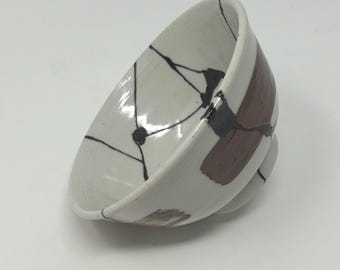 Real Kintsugi ～ Masaya Kato Rice Bowl  (lacquer finish, no glue, food safe, lacquer urushi, gift, Japanese restoration)