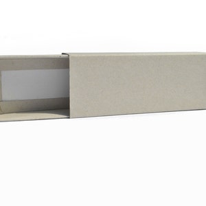 45 Cajas de cerillas / cajas deslizantes I Cajas de cerillas blancas, grises, kraft I Base de caja pequeña con funda 5,3x1,97x1,18"