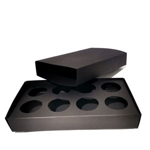 10 zwarte matte dozen, aangepaste kleur, holle dozen, bak en hoes, ronde dozen, verpakking, zwarte matte schuifdoos/8,27 x 4,72 x 1,18