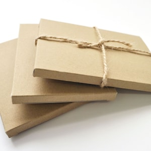 60 kraftdunne geschenkverpakkingen 5,51 x 3,94 x 0,4 I Feestbedankjes, sieradendoosjes, kaartenverpakking, verpakkingen, bedankdozen, presentatiedozen