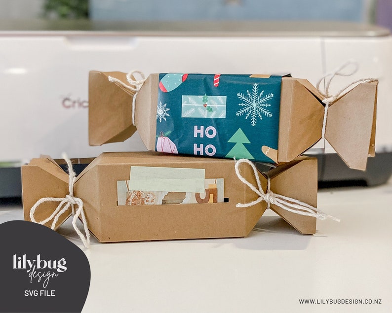 Christmas Cracker Gift Box SVG With and Without a Slot to Etsy