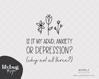 Mental Health Quote, ADHD Anxiety Depression, Digital Download (svg, jpg, png)