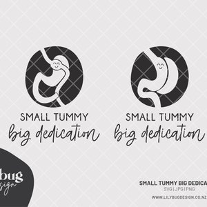 Gastric Bypass Sleeve Surgery Teeny Tiny Tummy Quote vsg - SVG PNG and JPG Files