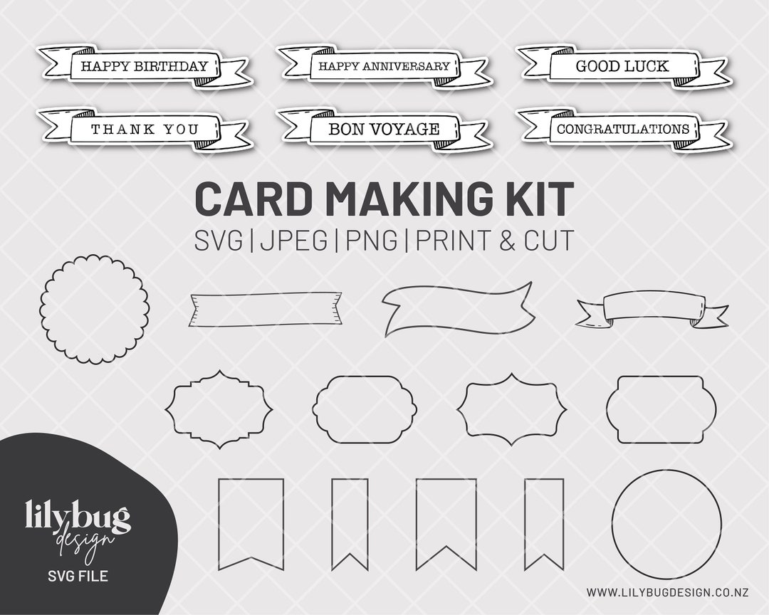 Card Making Kit - PNG SVG JPG With Print & Cut Files - Etsy