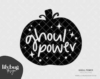 Ghoul Power Feminism Halloween Pumpkin Digital Download - SVG JPG PNG Files