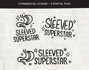 Sleeved Superstar SVG, Gastric Sleeve, Weight Loss (Digital Download)