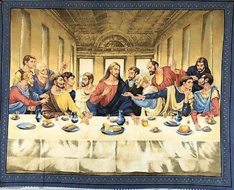 The Last Supper Fabric Panel Quilting Cotton Discontinued for Wall or