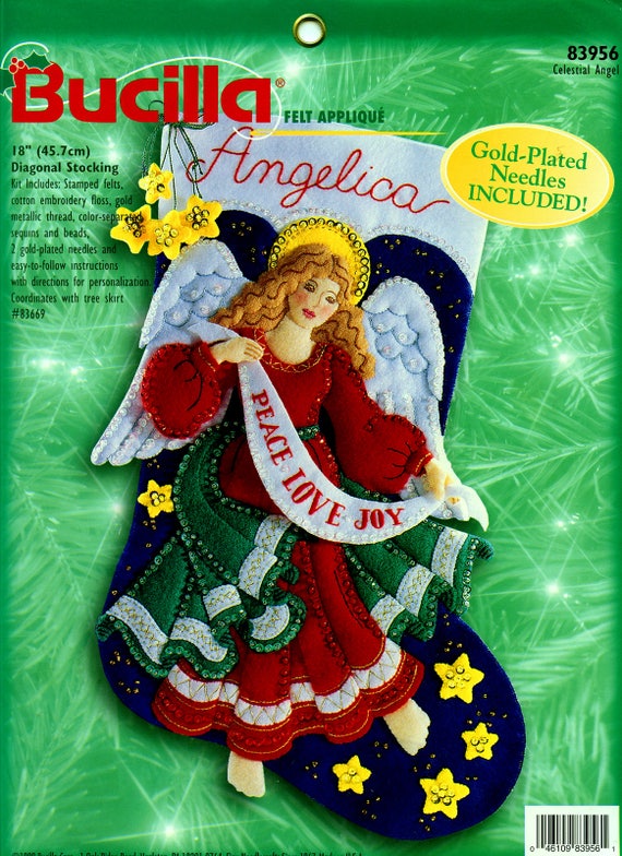 Bucilla Christmas Joy Stocking Felt Applique Kit