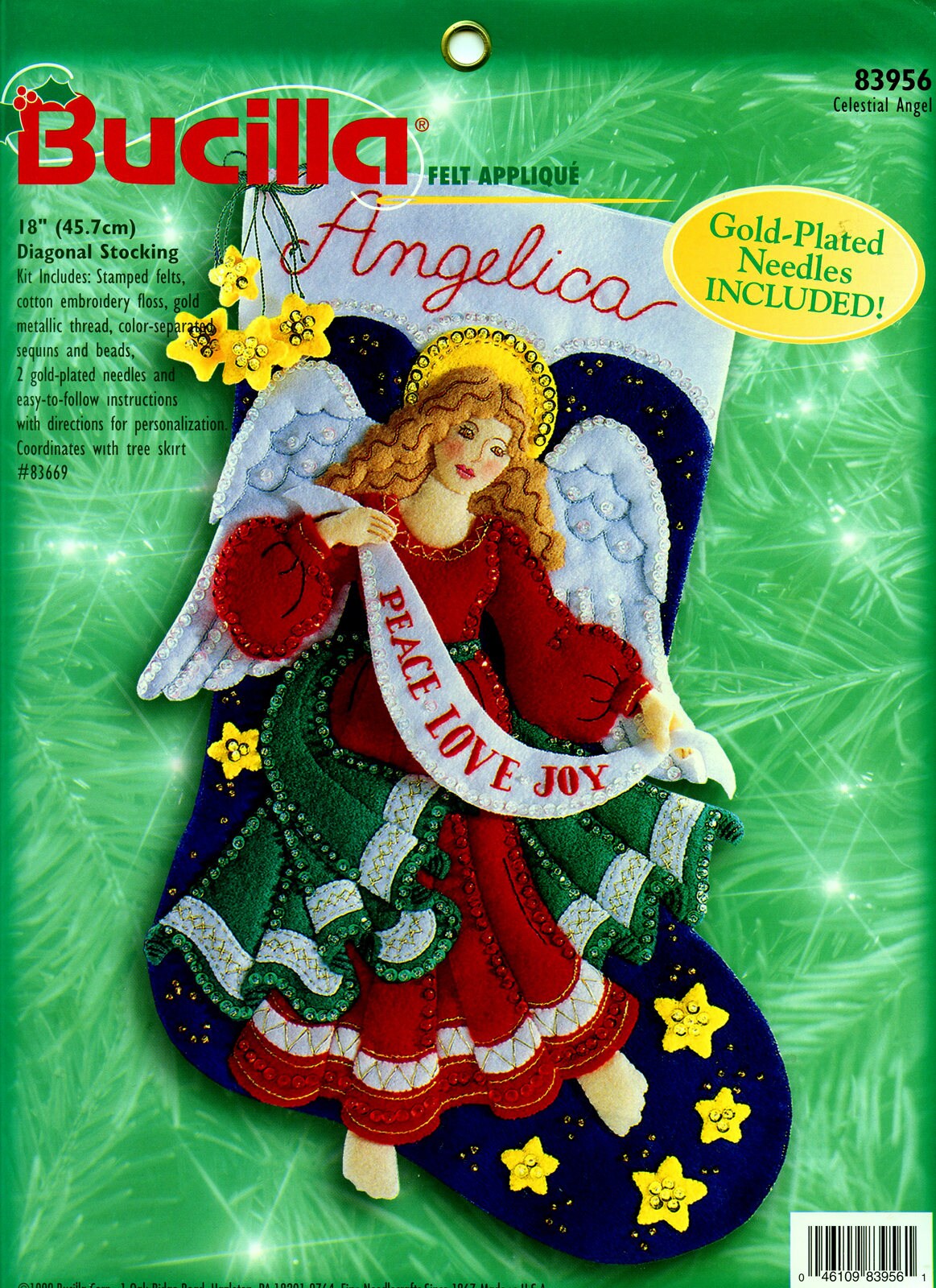 Plaid / Bucilla - Christmas Angel Stocking - CrossStitchWorld