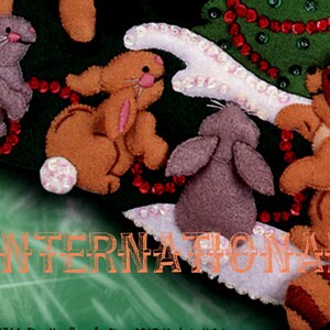Bucilla Among The Animals 18 Felt Christmas Stocking Kit 84061 Santa, Deer DIY image 3