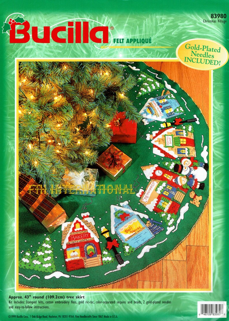 Christmas Village 43 Bucilla Felt Tree Skirt Kit Etsy