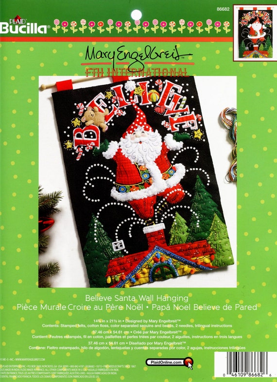 Bucilla Believe Santa Felt Christmas Wall Hanging Kit 86682 European New 2016 Diy