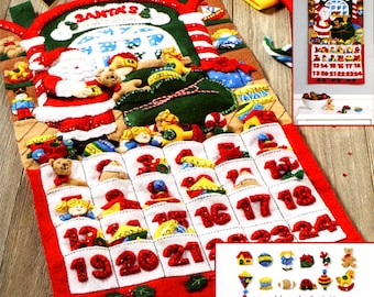 Bucilla From Santa's Workshop Advent Calendar ~ Felt Christmas Kit #86833, Toys