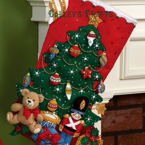 Bucilla ~ Under the Tree ~ 18" Christmas Stocking Kit #86303 DIY