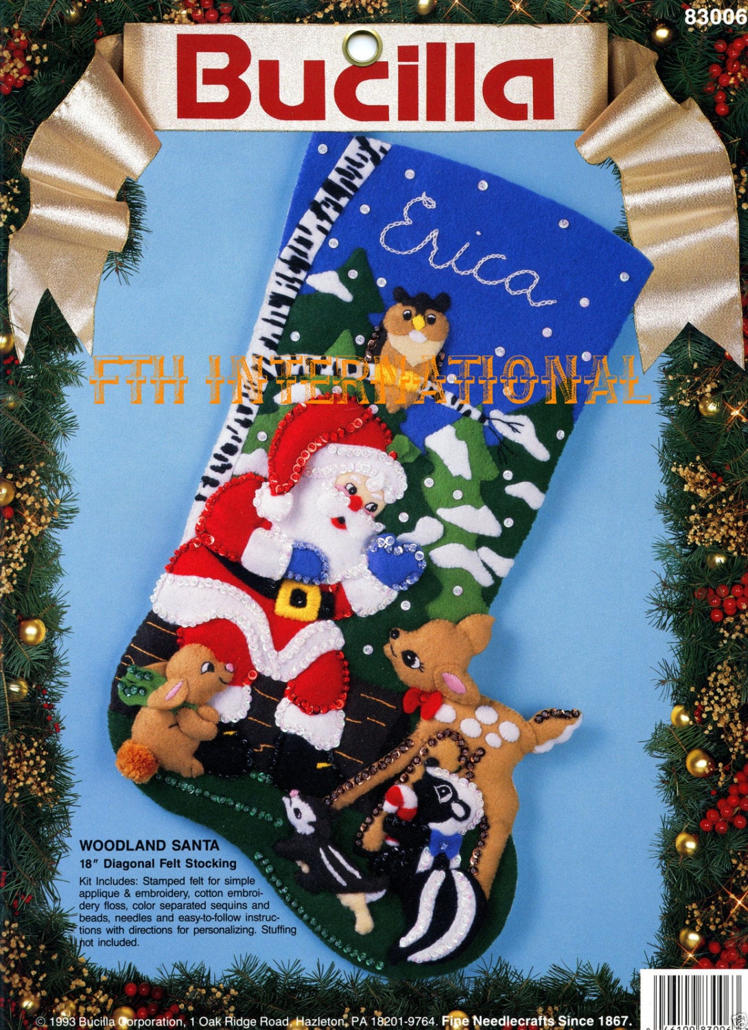 Woodland Santa Felt Ornaments Bucilla Bucilla WOODLAND SANTA