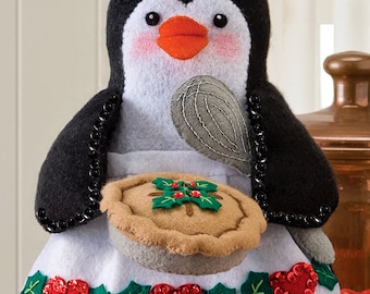 Bucilla Chef Penguin ~ 3D Felt Christmas Home Decor Kit #86334 ~ 2012 Release DIY