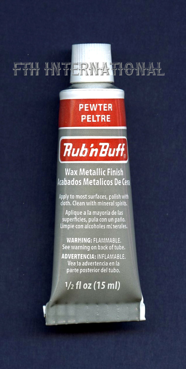 Pewter 76313T Amaco Rub 'N Buff Uncarded Wax Metallic Finish Crafts Etc 