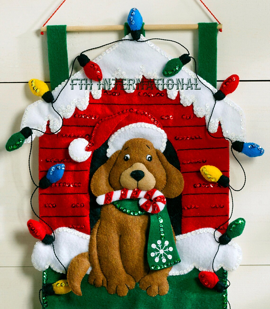 Bucilla Dog House Felt Christmas Advent Calendar Kit 86561 Etsy