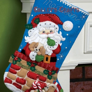 Bucilla Santa's Secret 18 Christmas Stocking Kit 86280 DIY 