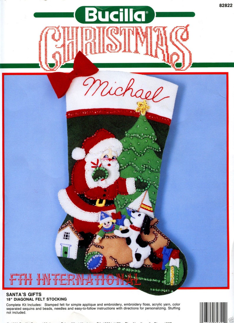 Bucilla Victorian House ~ 18/" Felt Christmas Stocking Kit #85309