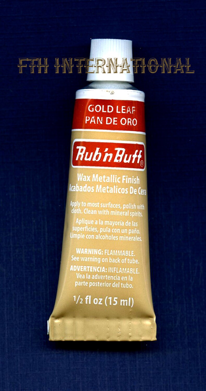 AMACO Rub 'n Buff Wax Metallic Finish, Gold Leaf, 0.5-Fluid Ounce 