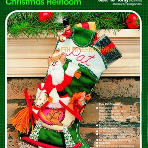 Bucilla Hi Ho Santa 16 Felt Christmas Stocking Kit 82000, Horse, Cowboy Boot DIY image 1