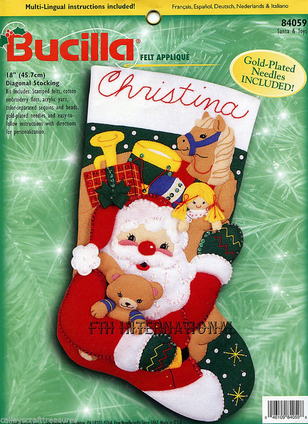 Bucilla Santa & Toys 18 Felt Christmas Stocking Kit - Etsy