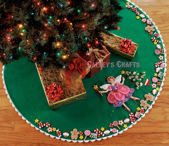 Bucilla Sugar Plum Fairy 43 Felt Christmas Tree Skirt Etsy image 0 - Bucilla Sugar Plum Fairy 43 Felt Christmas Tree Skirt Etsy