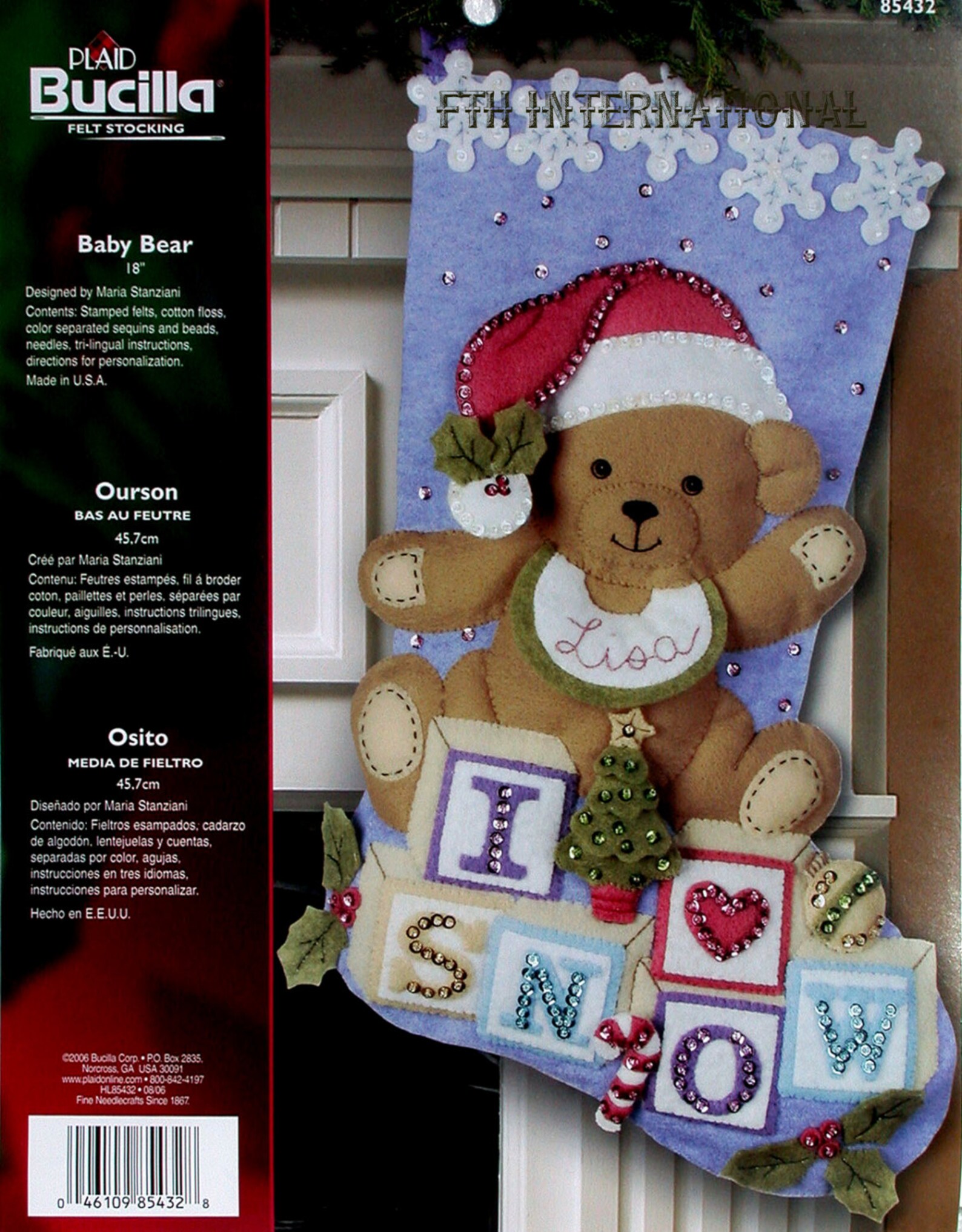 Bucilla Baby Bear 18 Felt Christmas Stocking Kit - Etsy