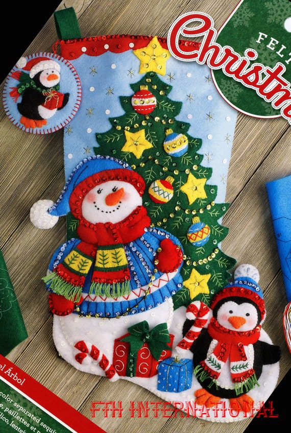 Bucilla Kit: 'christmas Tree Surprise' LED Felt Stocking Applique