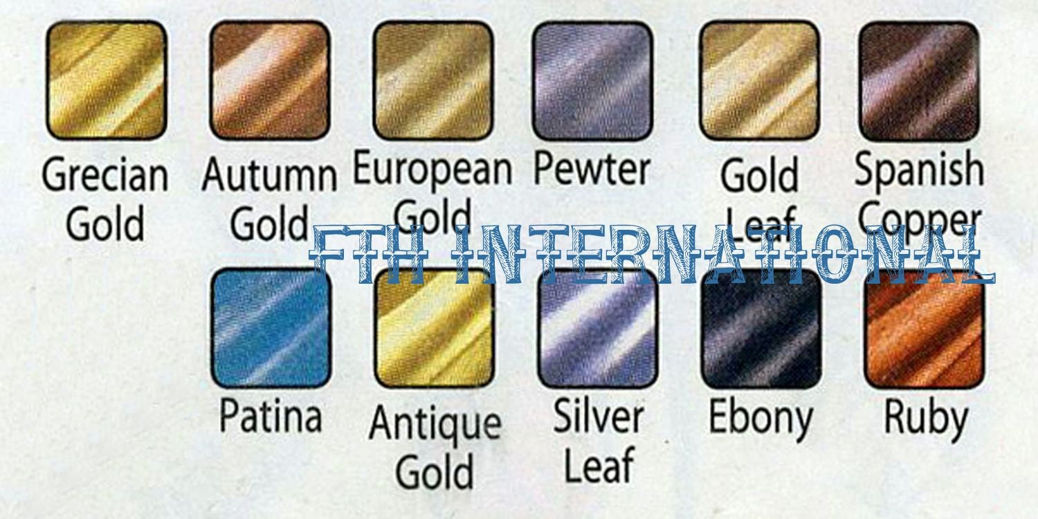 AMACO Rub n Buff Wax Metallic Finish 9 Color Kit - Antique Gold European  Gold