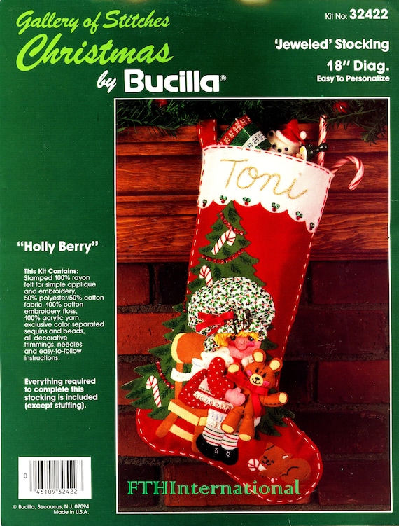 DIY Bucilla Beary Merry Christmas Bear Felt Stocking Kit 