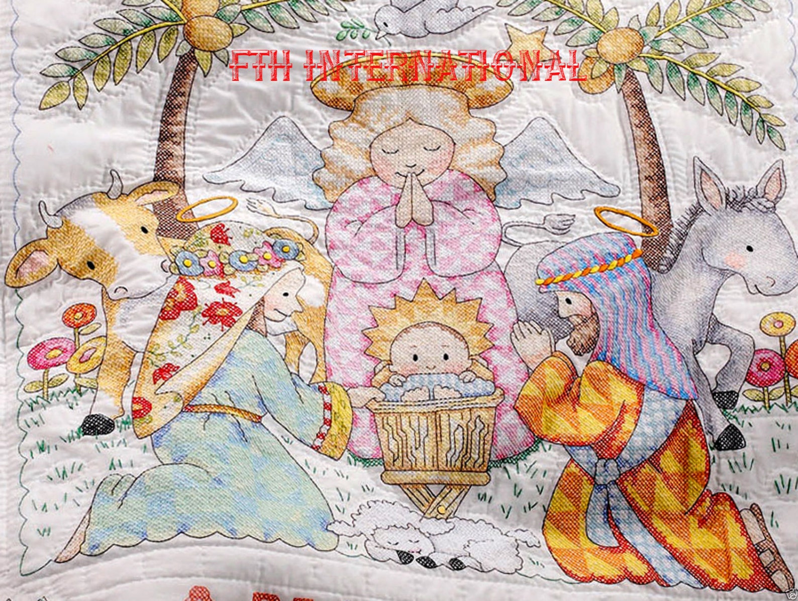 Bucilla Stamped Cross Stitch Beautiful Sight Lap Quilt Kit Etsy