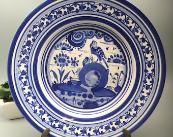 Vintage handbemalte dekorative Platte