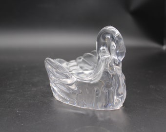 Vintage Schmuck- oder Schmuckhalter in Schwanenform aus Kunststoff