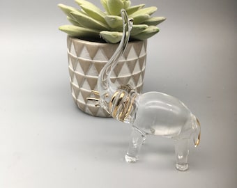 Vintage Glas Elefant Figur