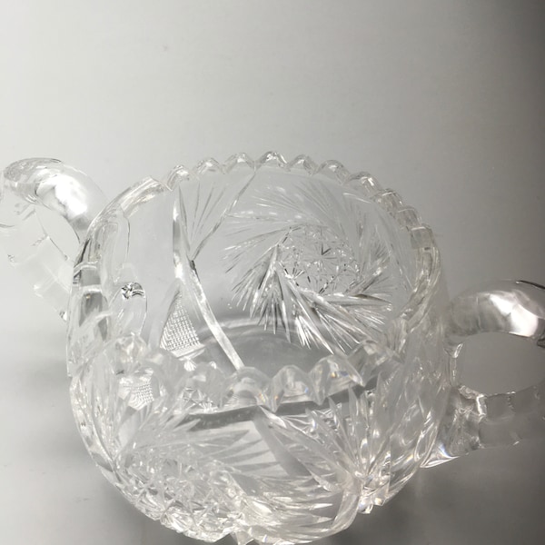 Vintage cut crystal sugar bowl