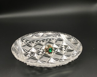 Vintage Schale aus klarem Pressglas