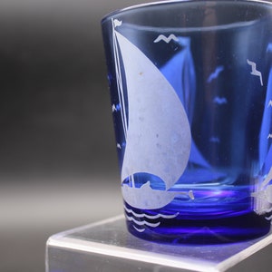 Vintage Hazel Atlas Blue Glass Tumbler Set