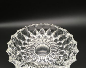 Vintage large clear glass ashtray
