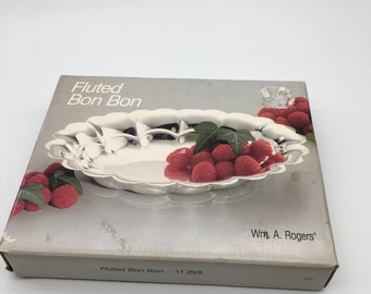 Vintage Geriffelte Bon Bon Schale
