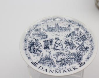 Vintage Souvenir Teller / Teller aus Dänemark